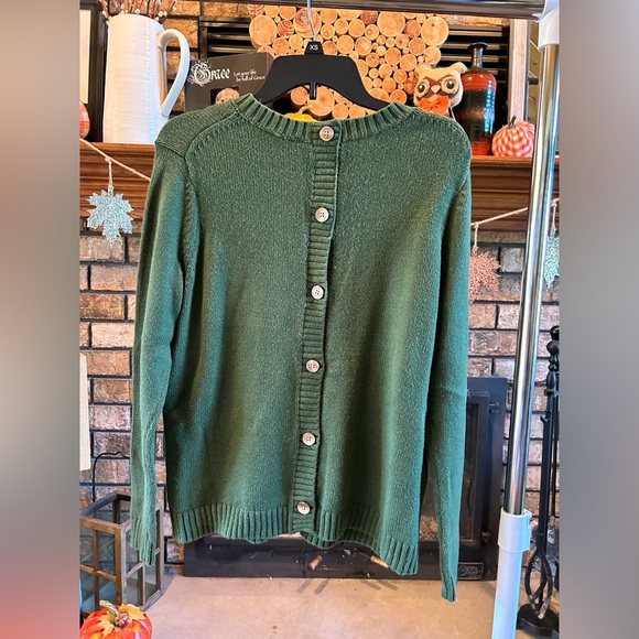 J. Jill | Olive Green Crewneck sweater - Picture 3 of 3